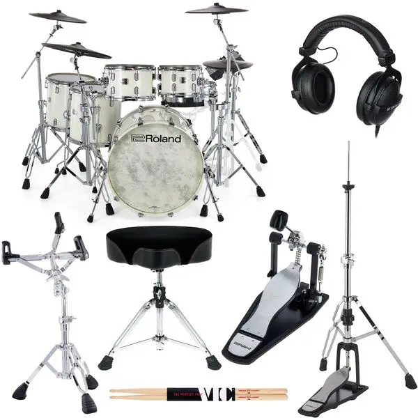 Rabatt Roland VAD716-PW E-Drum Set Bundle