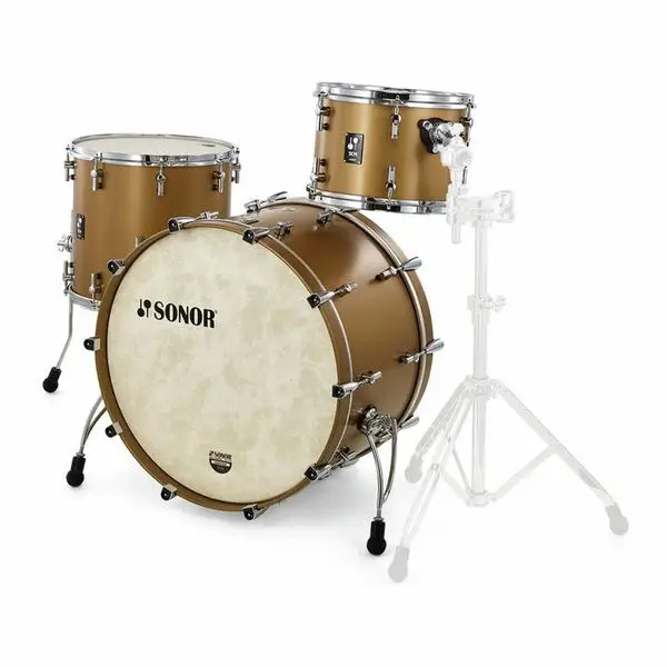 Zertifiziert Sonor SQ1 Rock GT Satin Gold Metal.