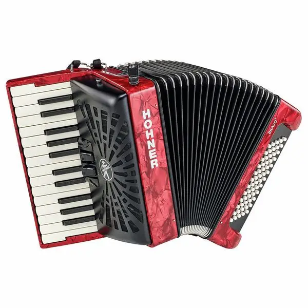 Preisreduziert Hohner Bravo II 60 Red silent key
