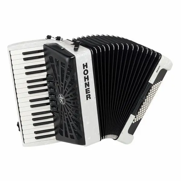 Ausverkauf Hohner Bravo III 72 White silent key
