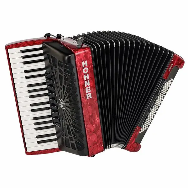 Kostenfreie Lieferung Hohner Bravo III 80 Red silent key