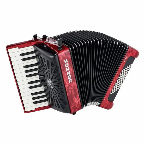 Hohner Bravo II 48 Red silent key Preisreduziert