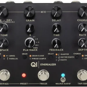 Markenprodukt Walrus Audio Qi Etherealizer Black - Reverb Delay Chorus Granular Effect