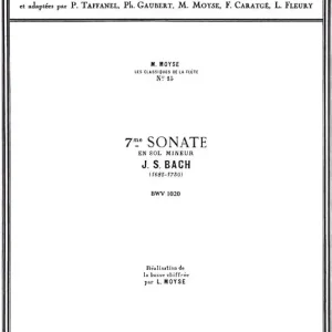 Nur Heute Leduc Sonata No.7 BWV1020 in G minor