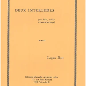 Preiswert Leduc 2 Interludes pour flûte violon et clavecin