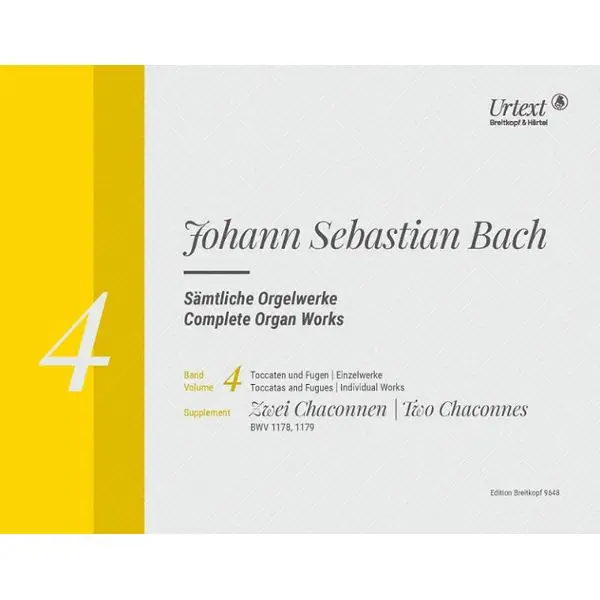 Echt Breitkopf & Härtel Bach Orgelwerke 4 Supplement