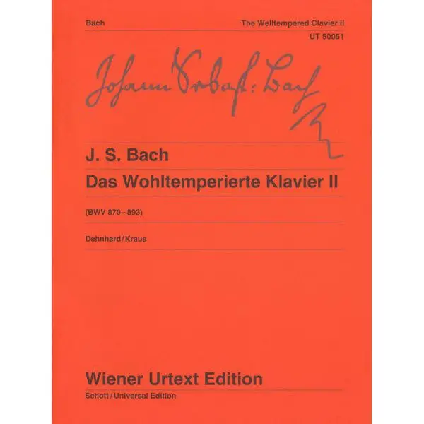 Versand Am Gleichen Tag Wiener Urtext Edition Bach Wohltemperierte Klavier 2