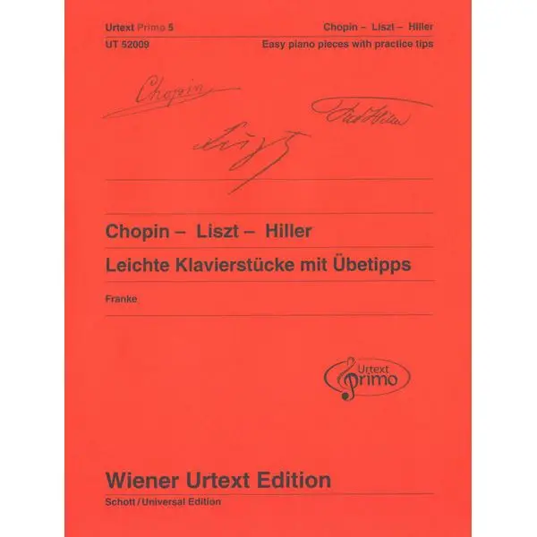 Neue Kollektion Wiener Urtext Edition Chopin - Liszt - Hiller Piano