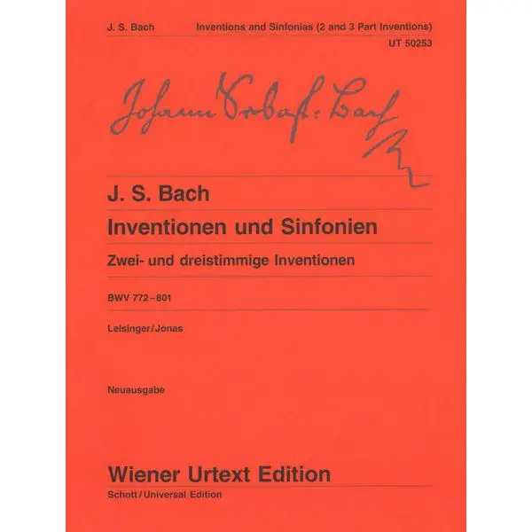 Sofort Bestellen Wiener Urtext Edition Bach Inventionen und Sinfonien