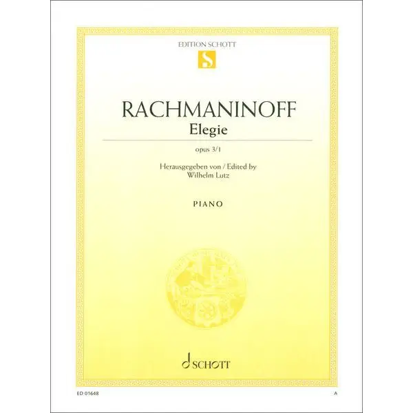 Schott Rachmaninow Elegie Sofort Bestellen