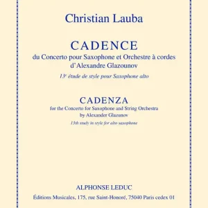 Begrenztes Angebot Leduc Cadence du concerto pour sax et orchestre a cordes