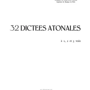 Abverkauf Leduc 32 Dictees Atonales Superieur 1-2 et 3 Voix Voice