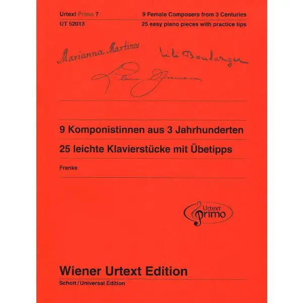 Wiener Urtext Edition 9 Komponistinnen Klavierstücke Kracherpreis