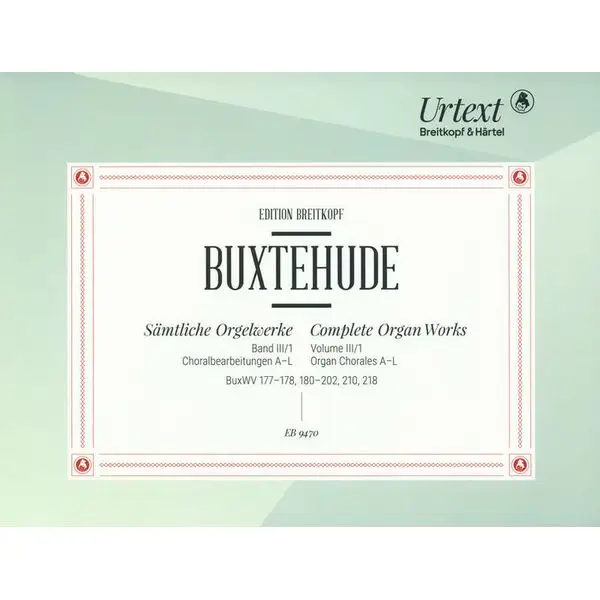 Aktuell Breitkopf & Härtel Buxtehude Orgelwerke Choral 1