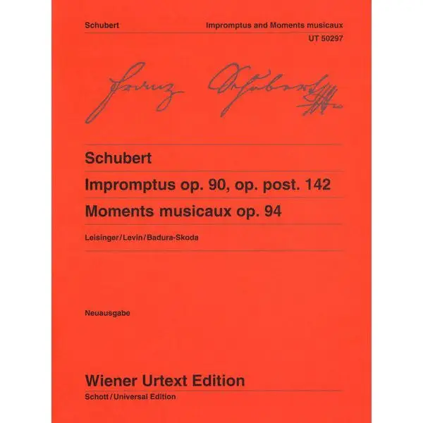 Geprüft Wiener Urtext Edition Schubert Impromptus / Moments