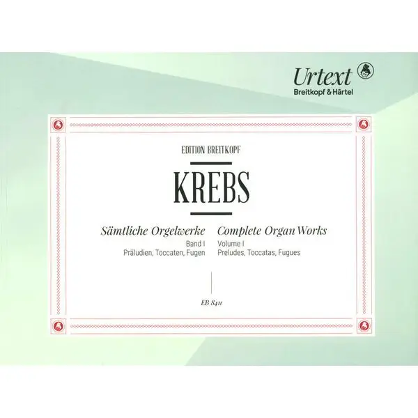 Breitkopf & Härtel Krebs Orgelwerke I Garantierte Lieferung