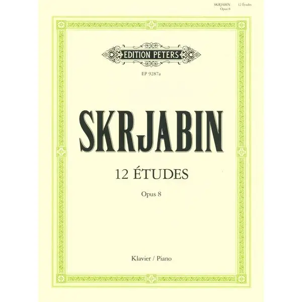 Echt Edition Peters Skrjabin 12 Études op. 8