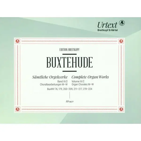 Breitkopf & Härtel Buxtehude Orgelwerke Choral 2 Kostenloser Rückversand