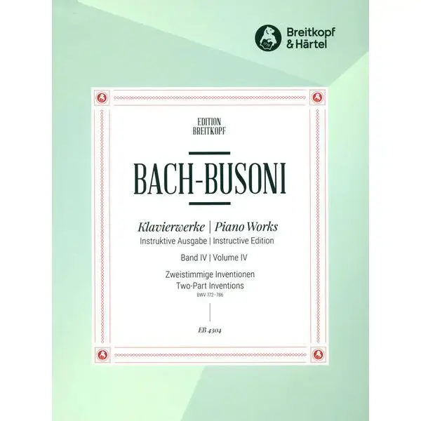 Breitkopf & Härtel Bach/Busoni Inventionen Kracherpreis