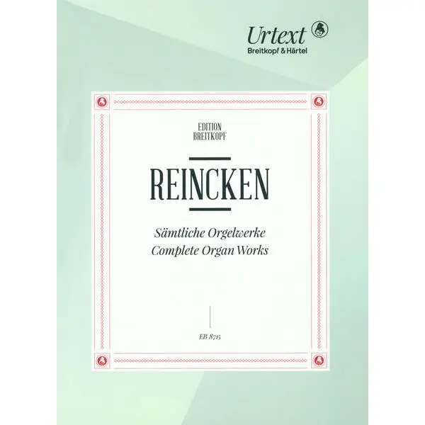 Breitkopf & Härtel Reincken Sämtliche Orgelwerke Günstig