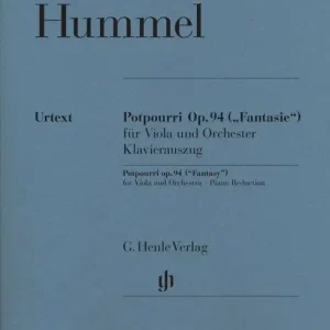 Henle Verlag HUMMEL J.N. - POTPOURRI (FANTASIE) OP. 94 FOR VIOLA AND ORCHESTRA Preis Gesenkt