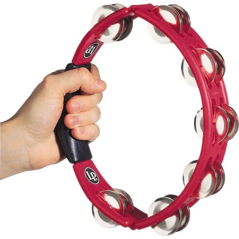 Latin Percussion Cyclops Hand Tambourine LP151, red, steel jingles Sonderangebot