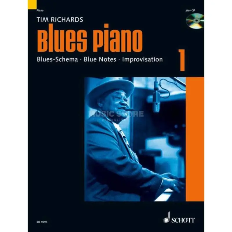 Neuheit Schott Music Blues Piano Band 1 Tim Richards, Buch/CD