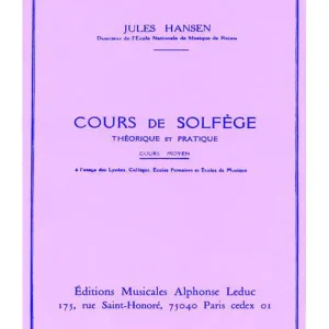 Abverkauf Leduc HANSEN JULES - COURS DE SOLFEGE (MOYEN)