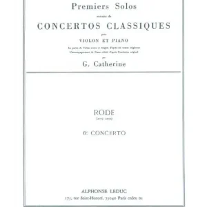 Top-Seller Leduc RODE PIERRE - SOLO N°1 DU CONCERTO N°6 (CATHERINE) - VIOLON ET PIANO