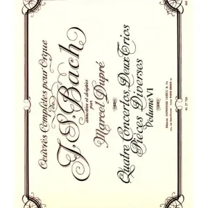 Beliebt Leduc BACH J.S. - OEUVRES COMPLETES POUR ORGUE VOL.6