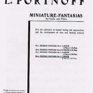 Bosworth PORTNOFF - FANTAISIE RUSSE N°4 - VIOLON,PIANO Nur Für Kurze Zeit