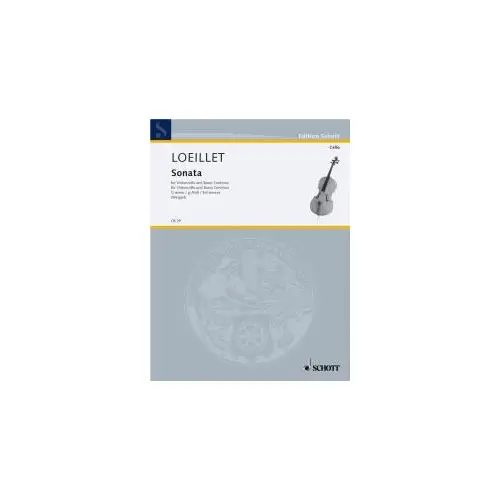 Schott DE GANT LOEILLET - SONATA G MINOR - VIOLONCELLE BASSE CONTINUE Sofort Bestellen