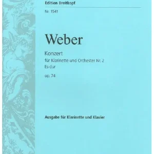 Neu Edition Breitkopf WEBER C.M.V. - KLARINETTENKONZERT 2 ES-DUR