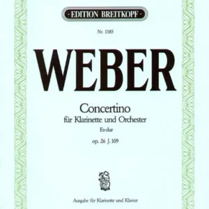 Sale Edition Breitkopf WEBER C.M.V. - CONCERTINO ES-DUR OP. 26