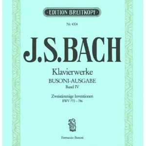 Edition Breitkopf BACH J.S. - ZWEISTIMMIGE INVENTIONEN Solange Der Vorrat Reicht
