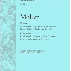Gratis Versand Edition Breitkopf MOLTER J.M. - VIOLONCELLOKONZERT C-DUR