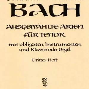 Edition Breitkopf BACH J.S. - AUSGEWAHLTE ARIEN FUR TENOR 3 Nur Für Kurze Zeit