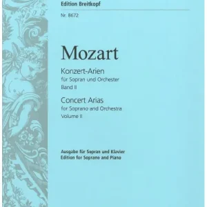 Sichere Zahlung Edition Breitkopf MOZART W.A. - KONZERTARIEN FUR SOPRAN BD. 2
