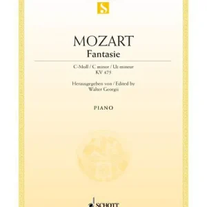Schott MOZART W.A. - FANTASY C MINOR KV 475 - PIANO Abverkauf
