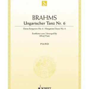 Schott BRAHMS JOHANNES - HUNGARIAN DANCE NO.6 - CELLO AND PIANO Kostenloser Rückversand