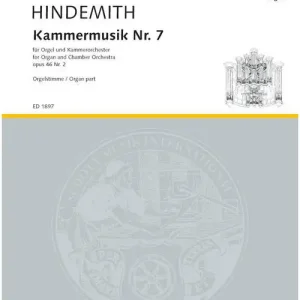 Schott HINDEMITH PAUL - CHAMBER MUSIC NO. 7 OP. 46/2 - ORGAN AND CHAMBER ORCHESTRA Versand Am Gleichen Tag