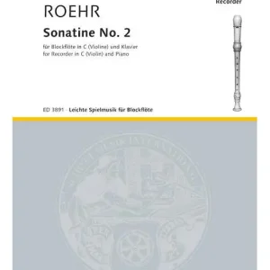 Neuheit Schott ROEHR WALTER - SONATINE - SOPRANO RECORDER (VIOLIN) AND PIANO