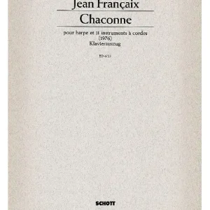 Online Kaufen Schott FRANCAIX JEAN - CHACONNE - HARP AND 11 STRING INSTRUMENTS