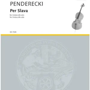 Preisreduziert Schott PENDERECKI - PER SLAVA (VIOLONCELLO SOLO)
