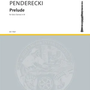 Neu Im Sortiment Schott PENDERECKI K. - PRELUDE - Bb CLARINET