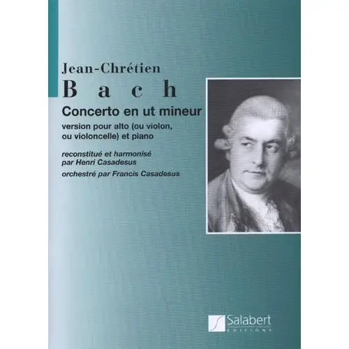 Salabert BACH J.C. - CONCERTO EN UT MINEUR - ALTO Billig