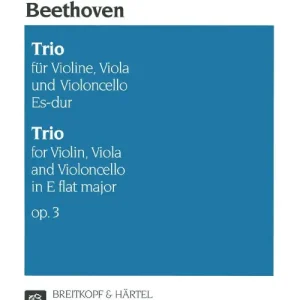 Sofort Bestellen Edition Breitkopf BEETHOVEN L.V. - STREICHTRIO NR. 1 ES-DUR OP. 3