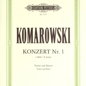 Nur Für Kurze Zeit Edition Peters KOMAROVSKY - CONCERTO NO.1 E MINOR - VIOLIN AND PIANO