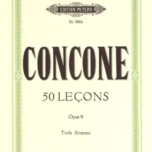 Edition Peters CONCONE GIUSEPPE - 50 LECONS OP 9 - LOW VOICE AND PIANO (PER 10 MINIMUM) Angebot