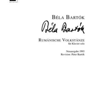 Kracherpreis Universal Edition BARTOK B. - RUMANIAN FOLK DANCES - PIANO